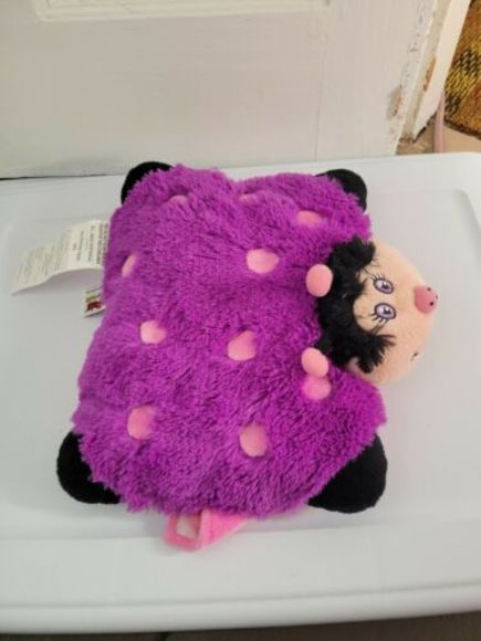 PILLOW PETS Pee-Wees 11” Plush Purple Pink Ladybug Pillow (Limited Edition 2010) - Picture 10 of 10